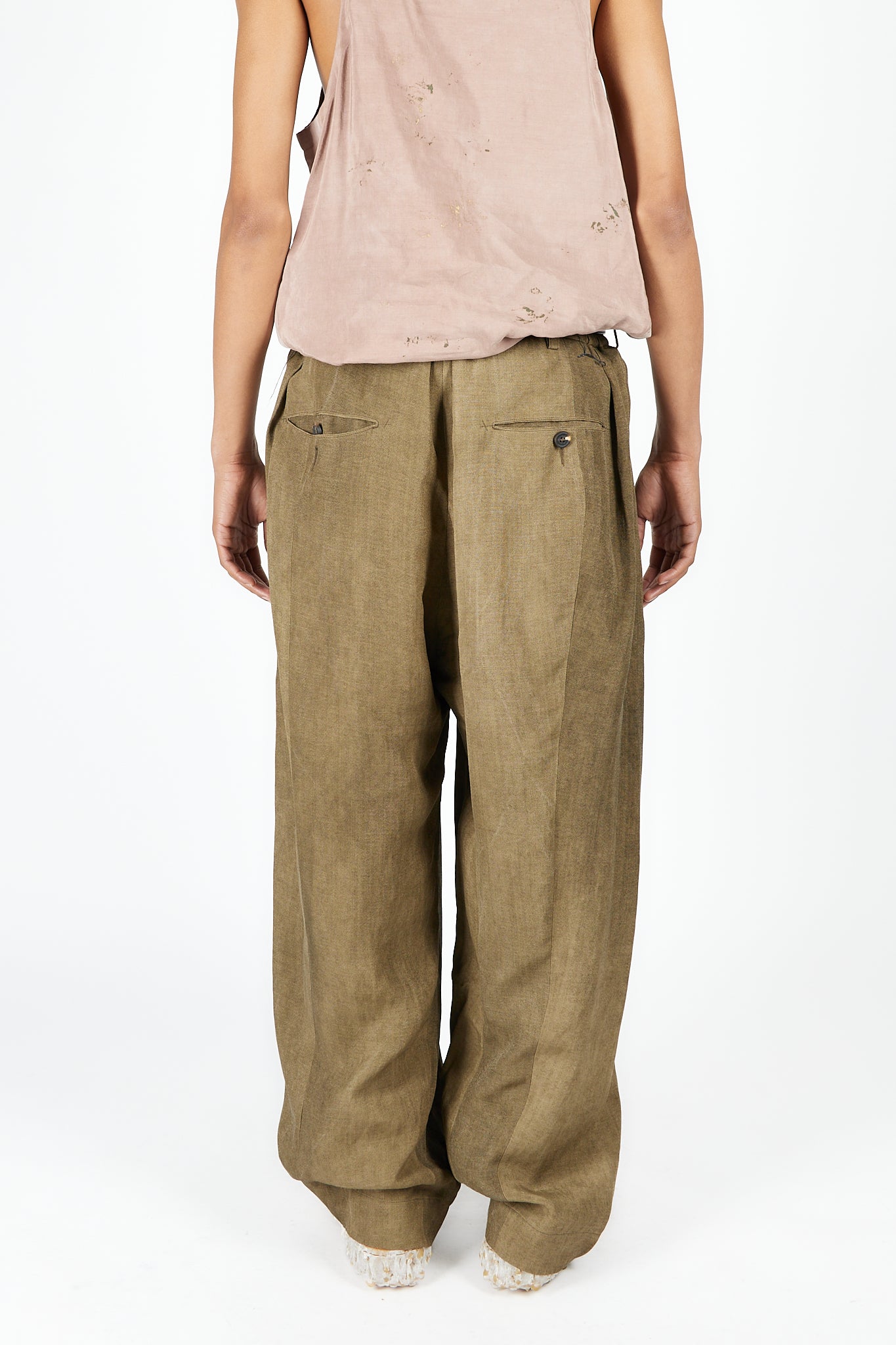 Drop Crotch Wide Leg Trousers