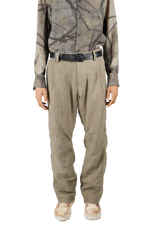 Straight Leg Gathering Trousers