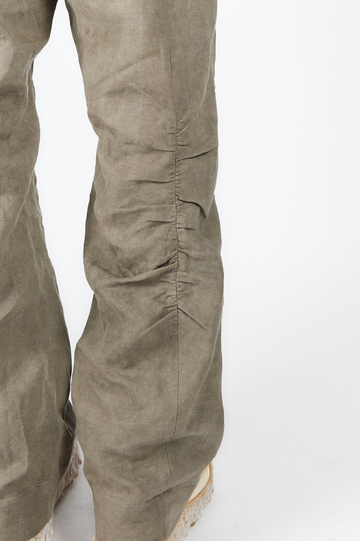 Straight Leg Gathering Trousers