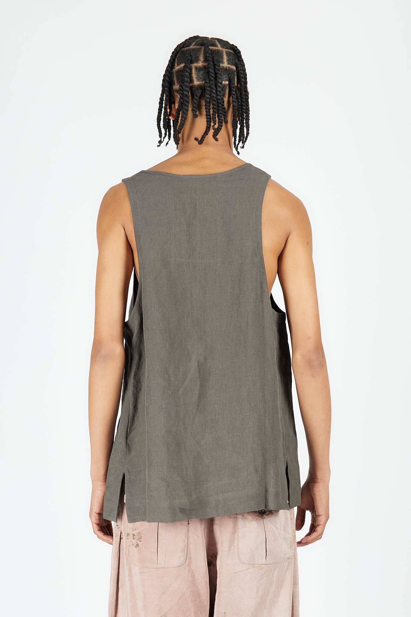 Layered Henley-Neck Tank Top