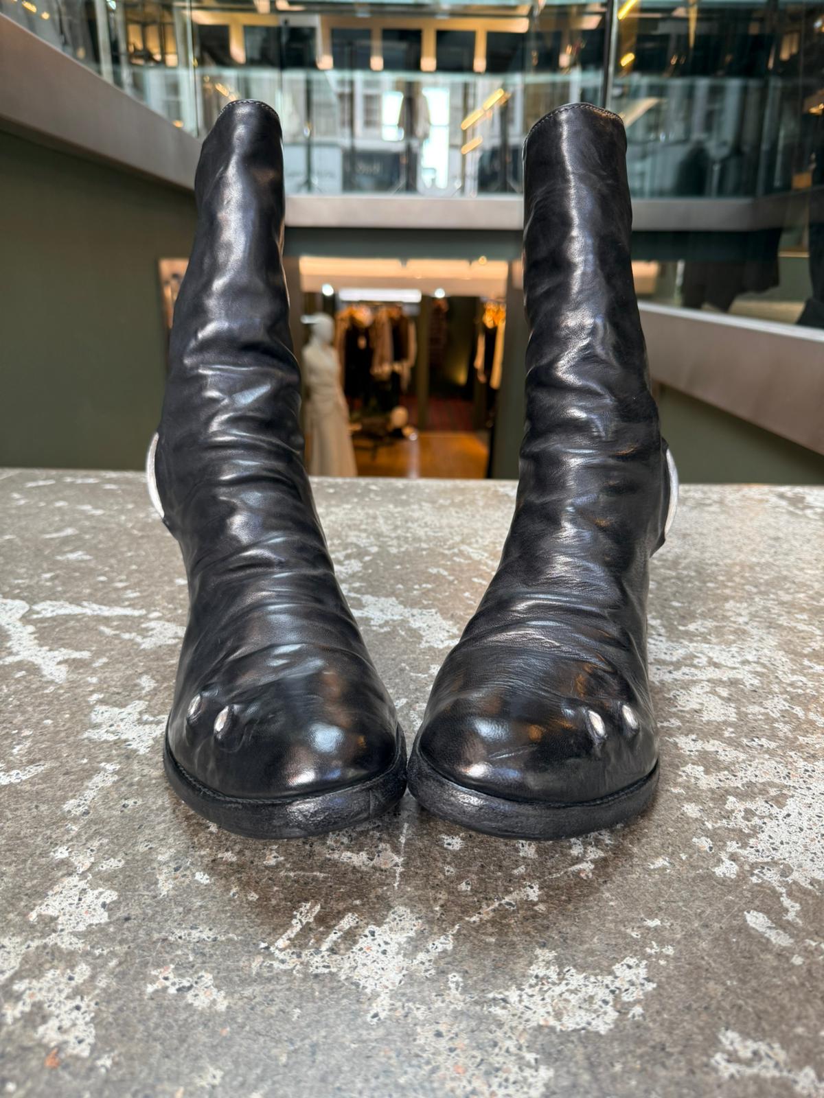 j*h様 carol christian poell レザーコンバットブーツ Object Dyed One Piece Prosthetic Boot – The Library 1994