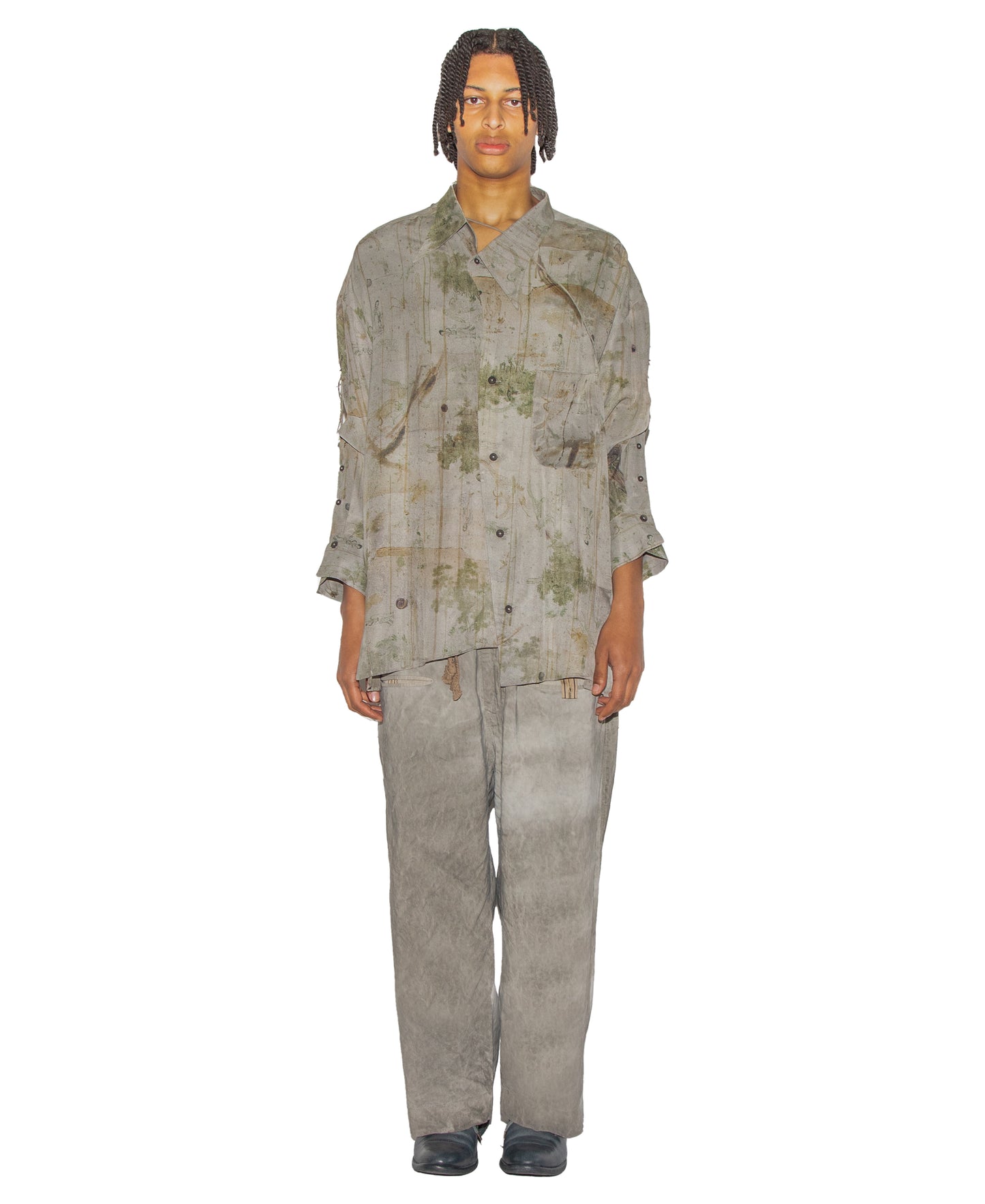Digital Print Asymmetric Shirt