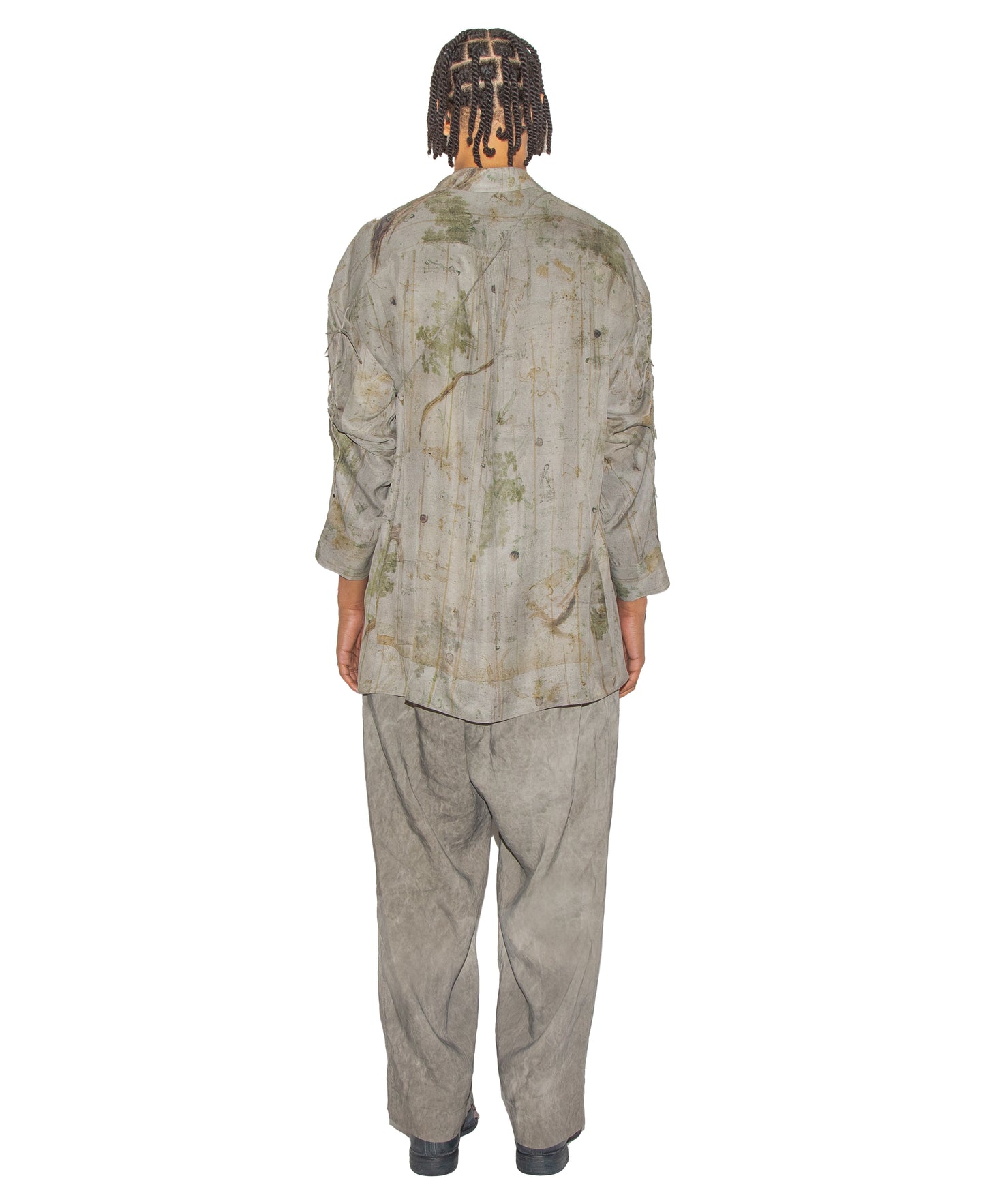 Digital Print Asymmetric Shirt