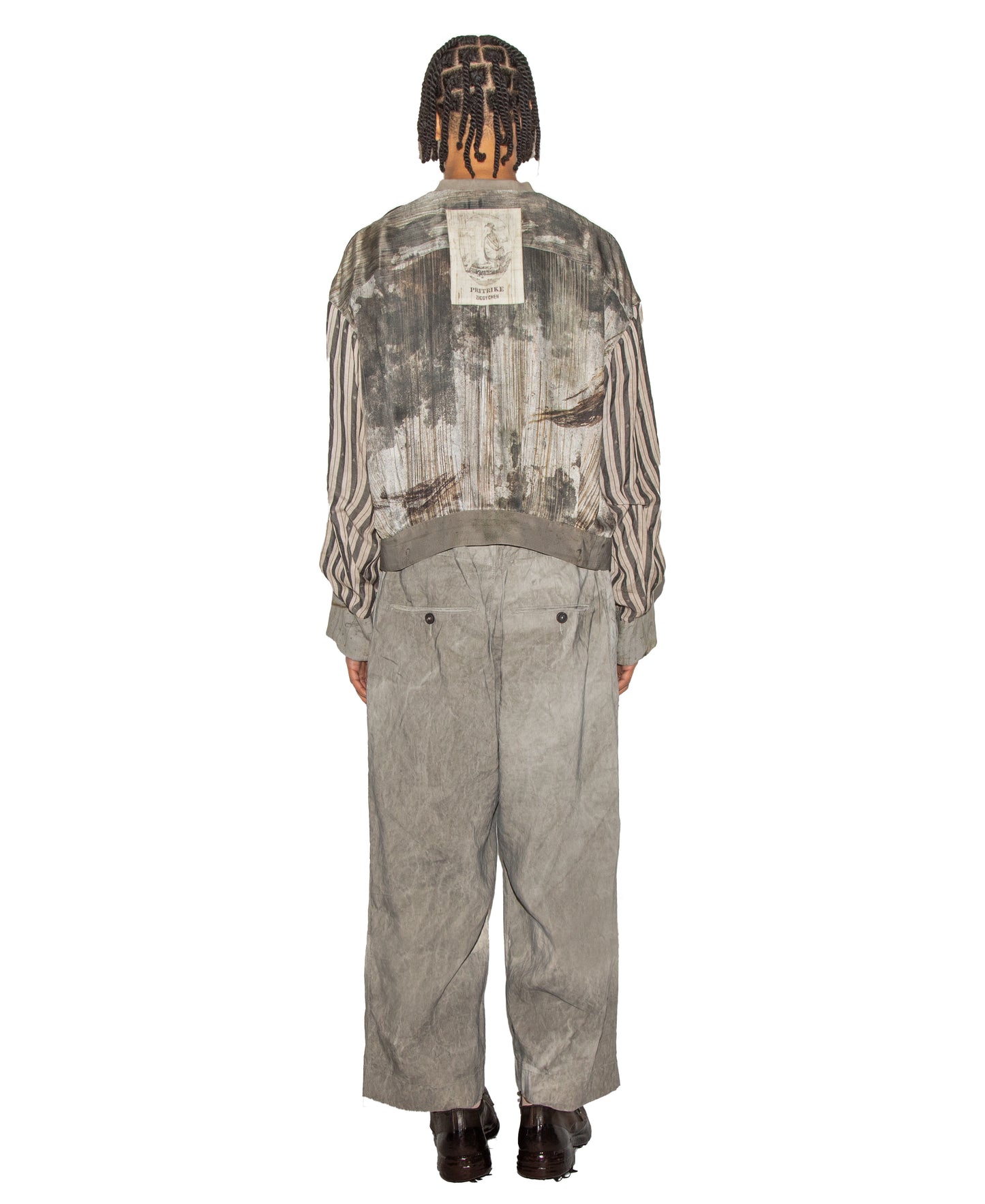 Digital Print Shawl Collar Bomber