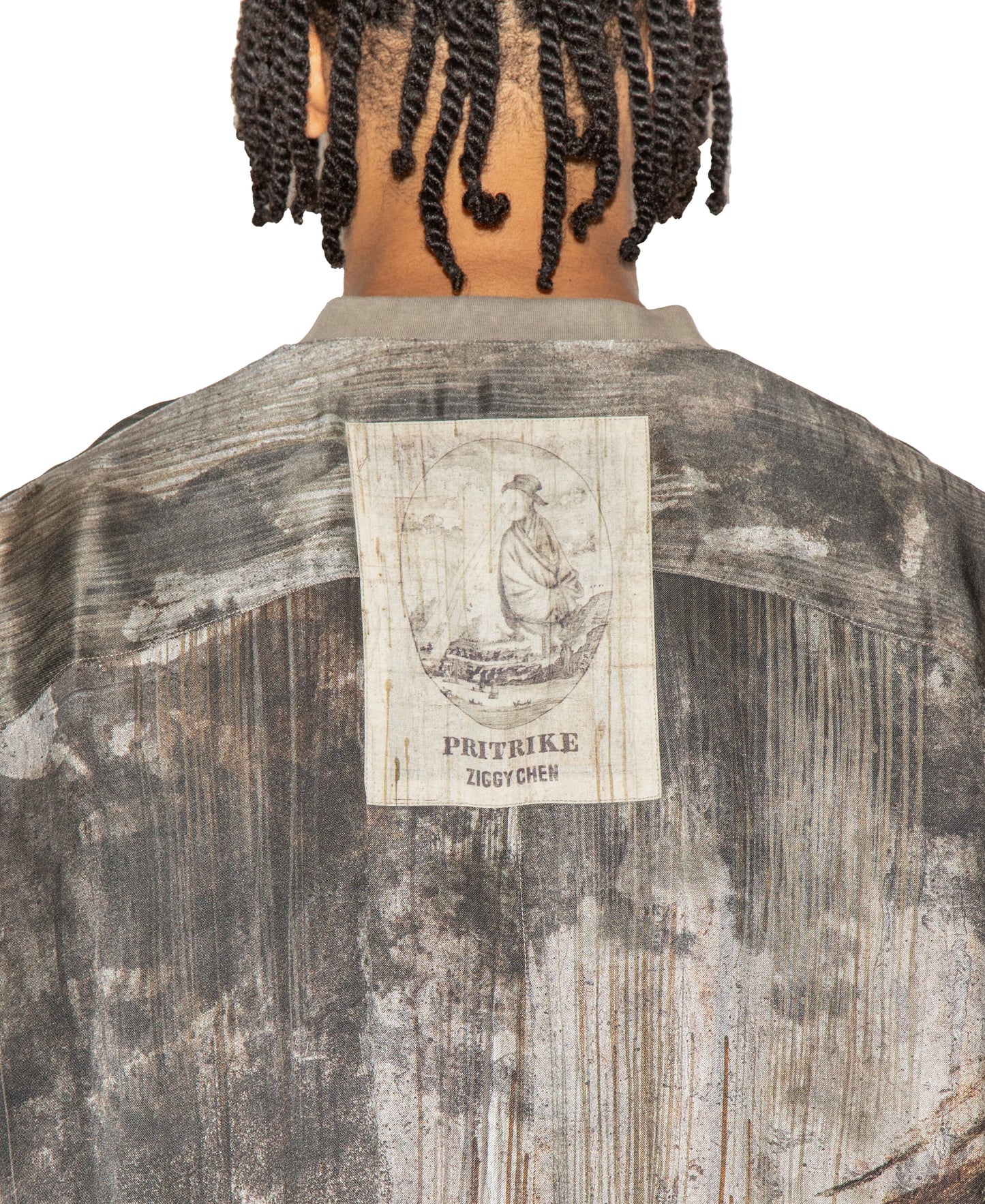 Digital Print Shawl Collar Bomber