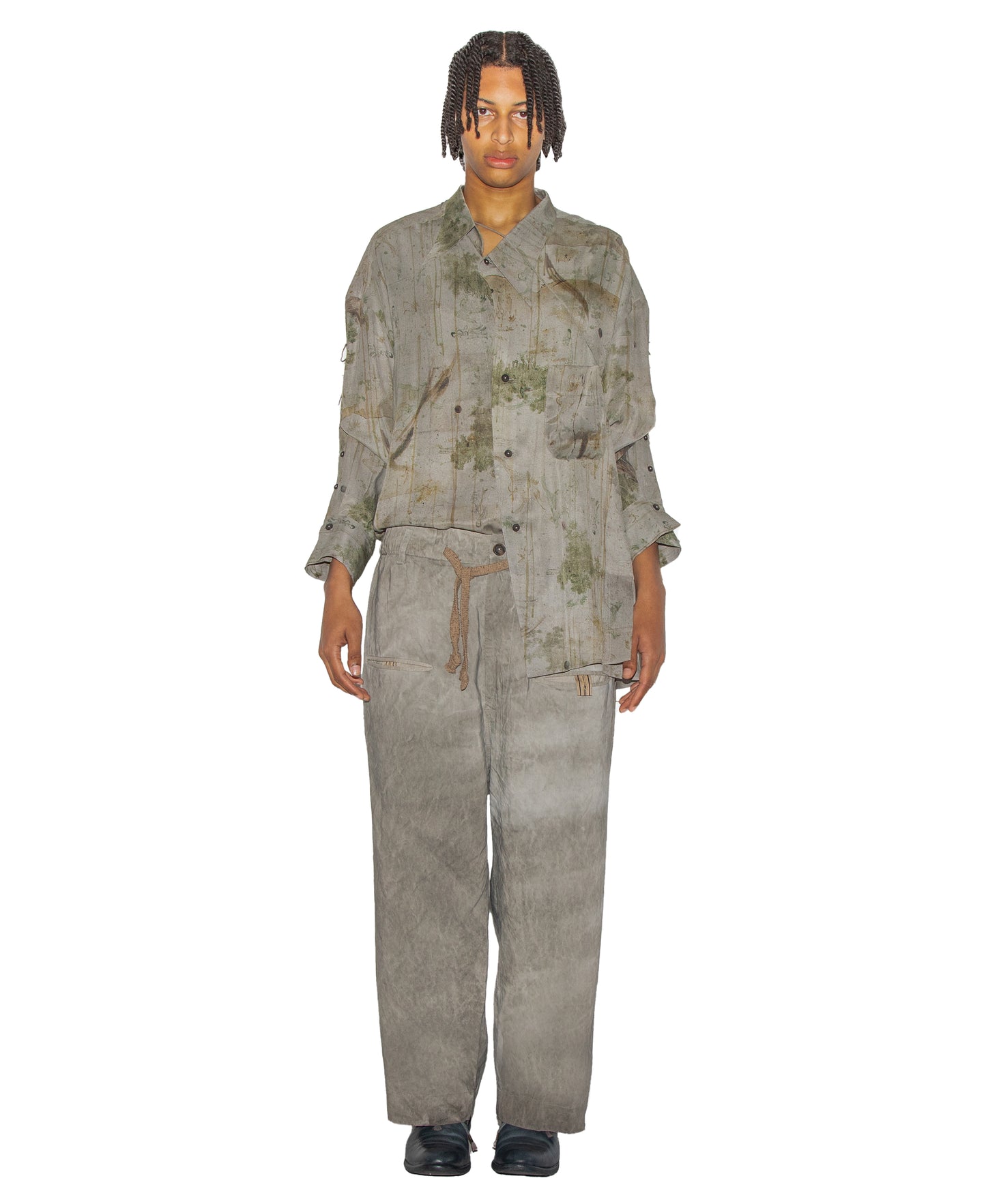 Cropped Drawstring Trousers