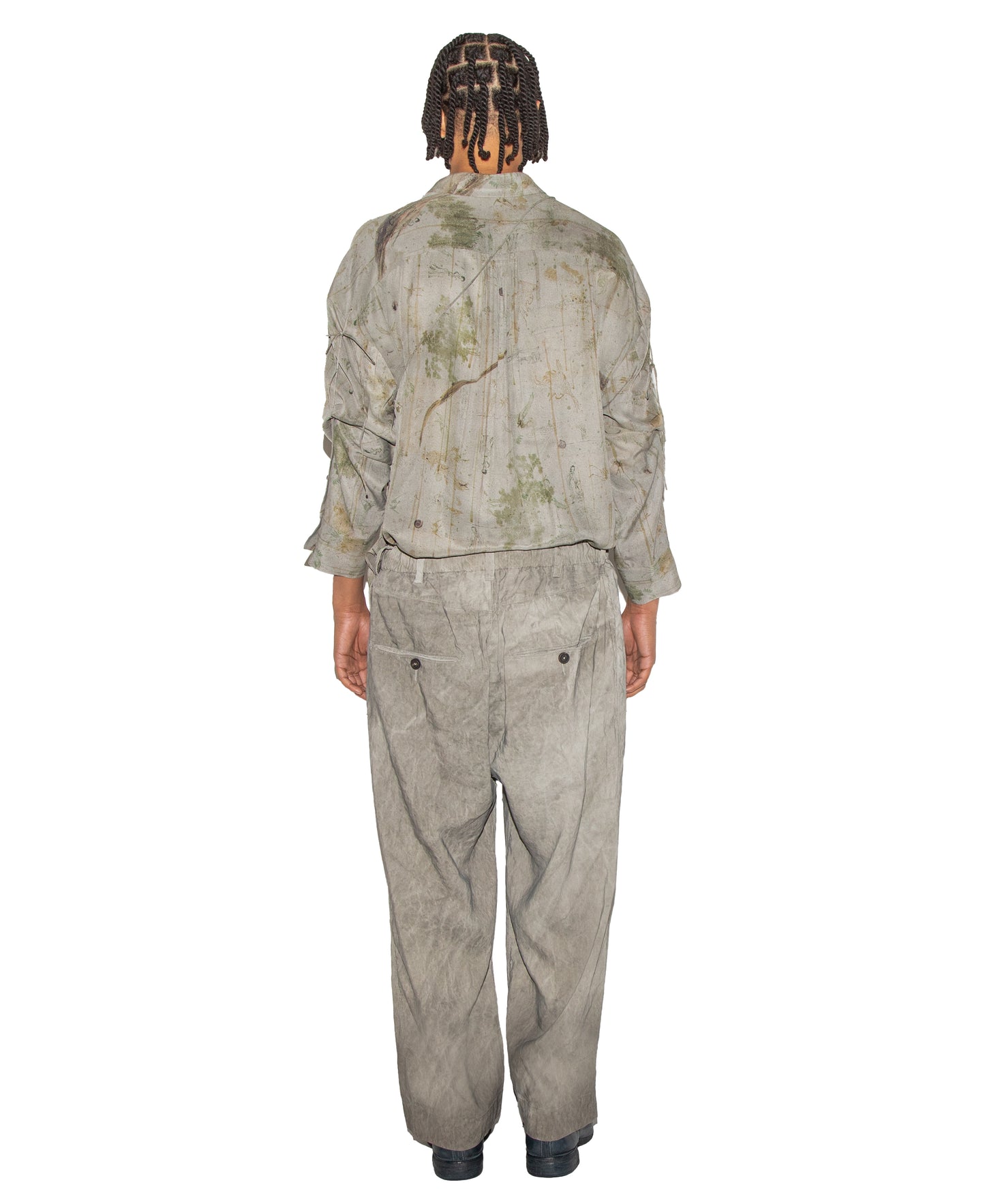 Cropped Drawstring Trousers