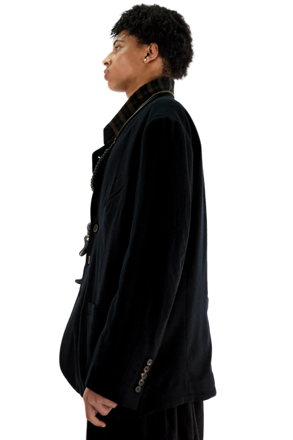 Notch Collar 3-Button Blazer