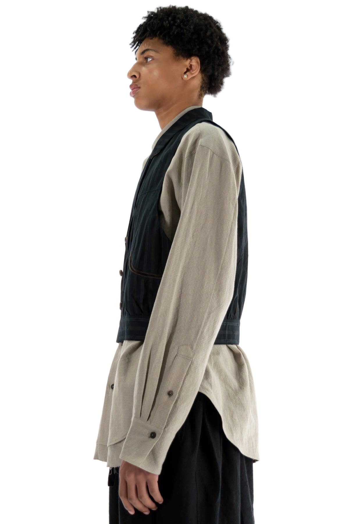 Cropped Double-Breasted Gilet