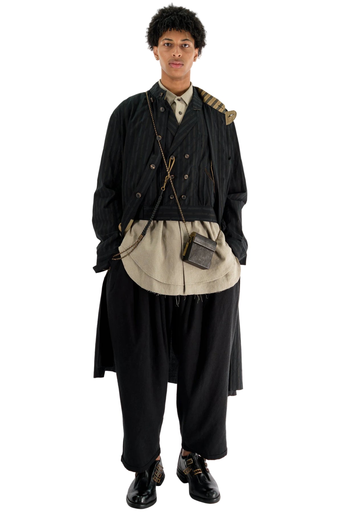 Cropped Double-Breasted Gilet