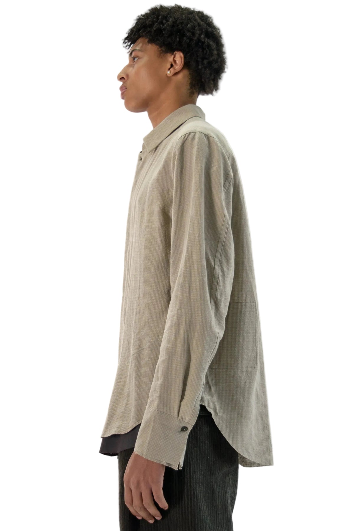 Striped Concealed Button Shirt