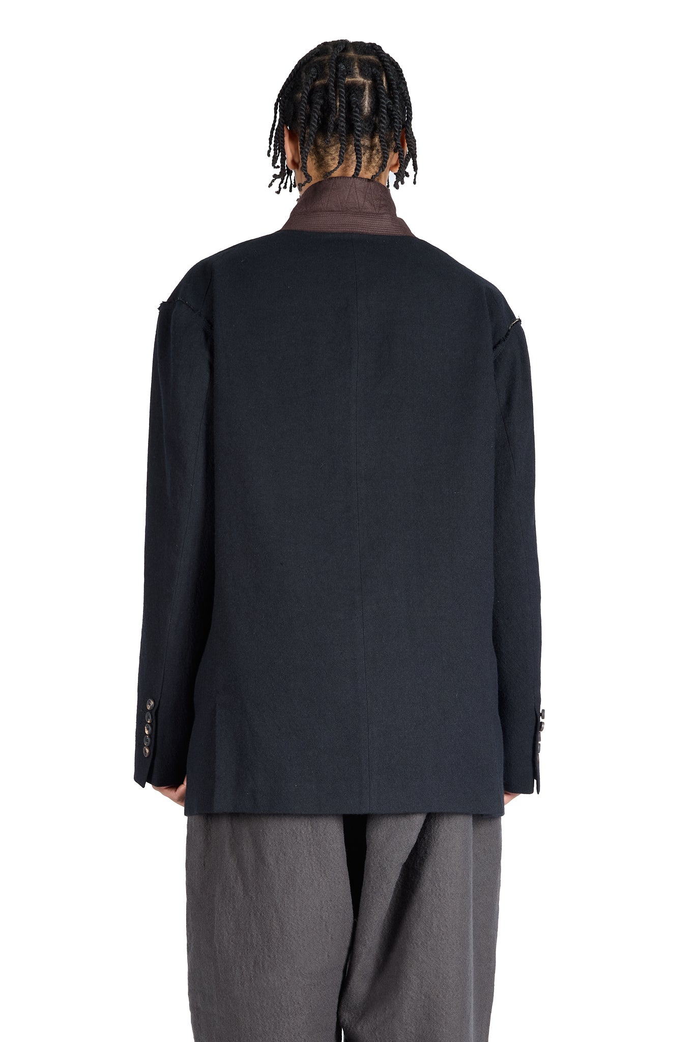 Raw Edge Lapel Jacket