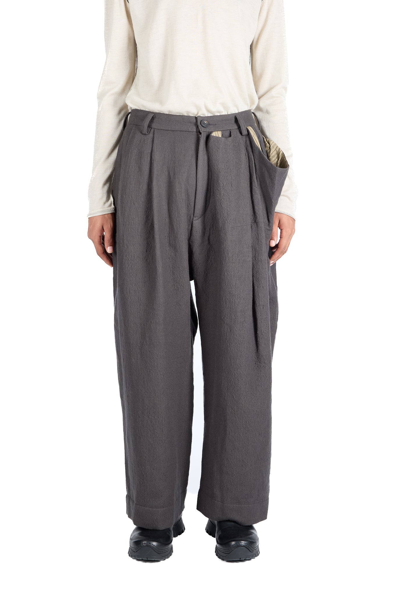 Draped Pleated Trousers