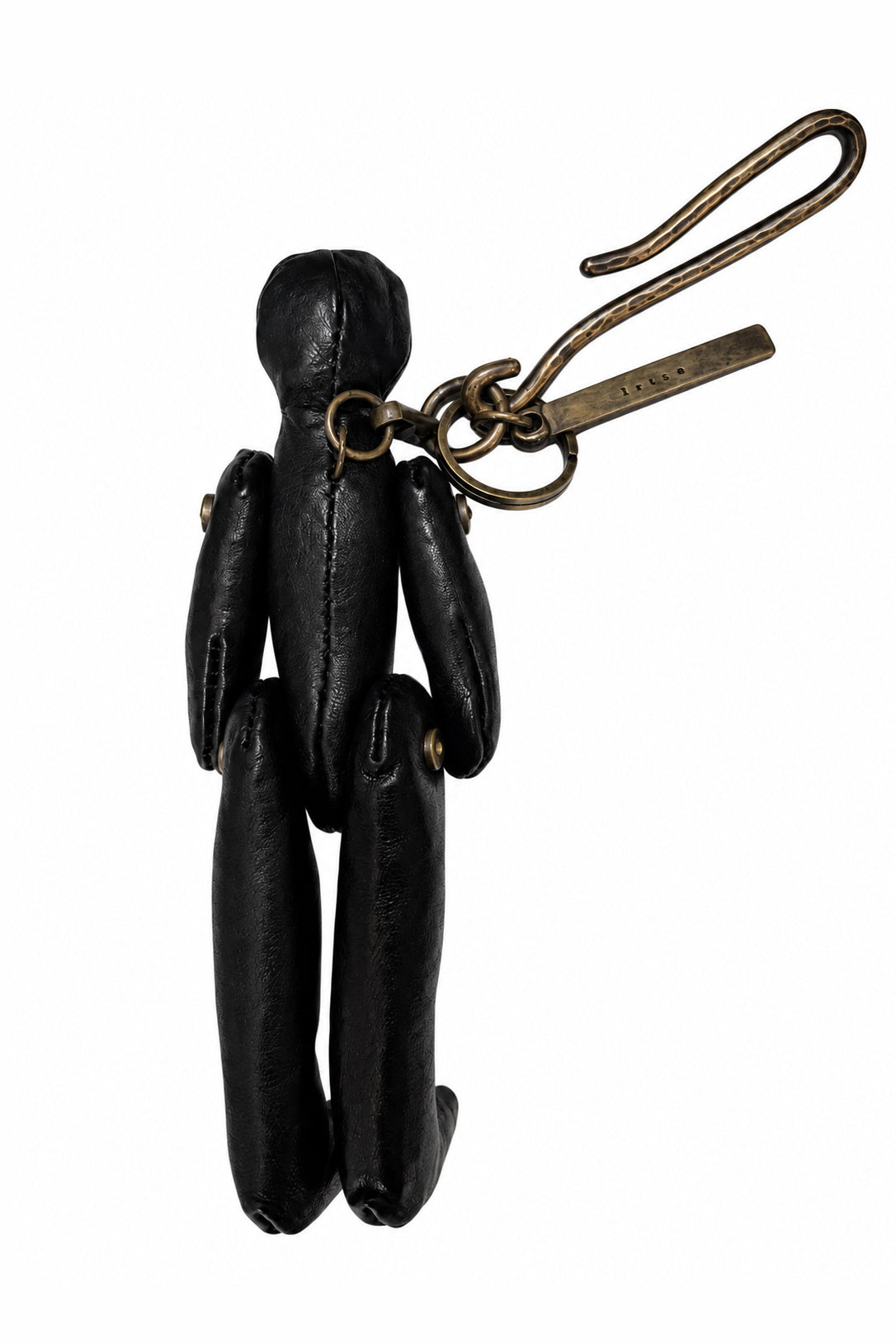 Ziggy Chen Puppet Keychain in black — reverse view