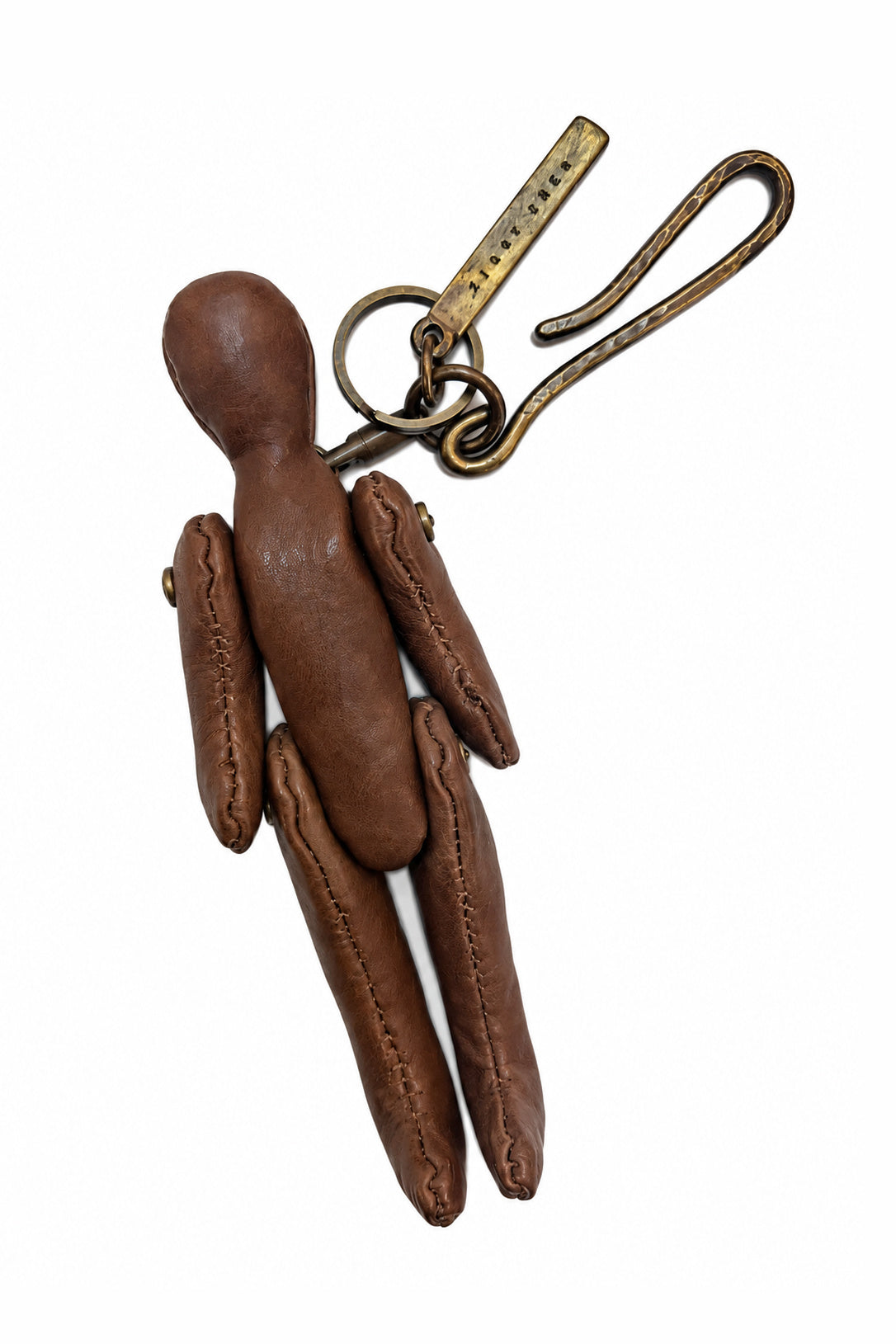 Ziggy Chen Puppet Keychain in brown — front view