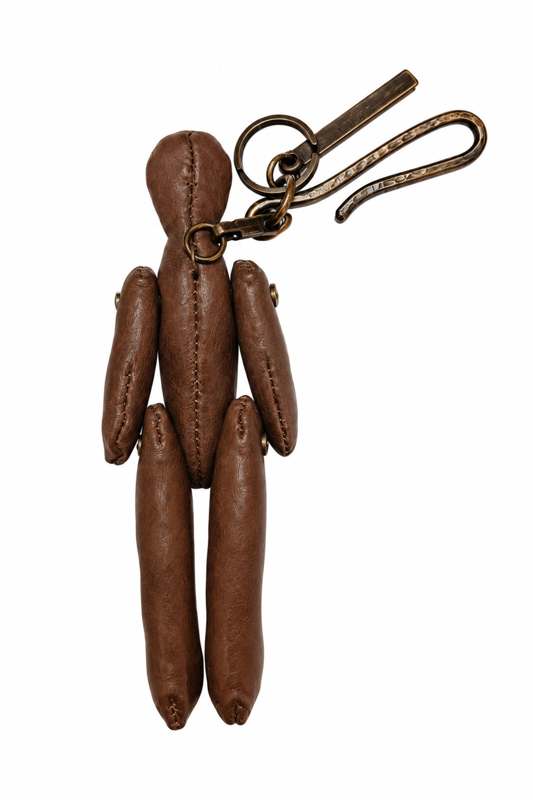 Ziggy Chen Puppet Keychain in brown — reverse view