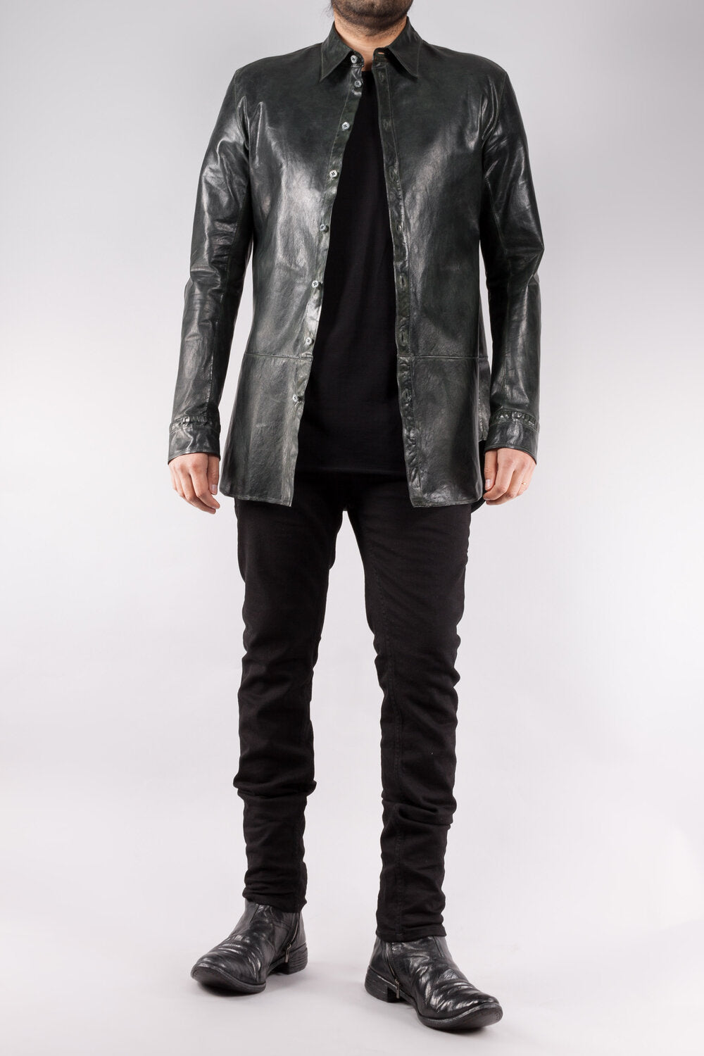 Object Dyed Leather Shirt