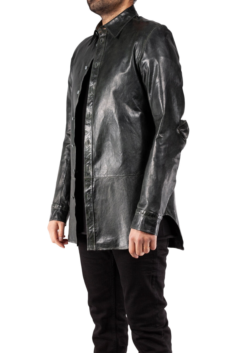 Object Dyed Leather Shirt