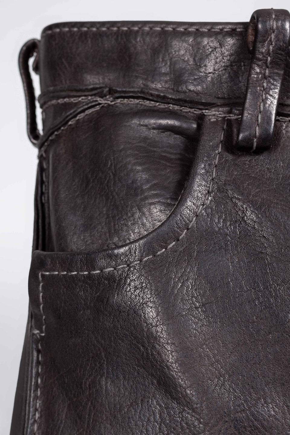 Four-Pocket Pony Leather Trousers