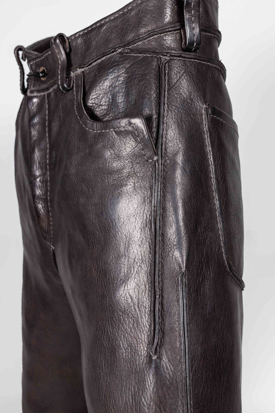 Four-Pocket Pony Leather Trousers