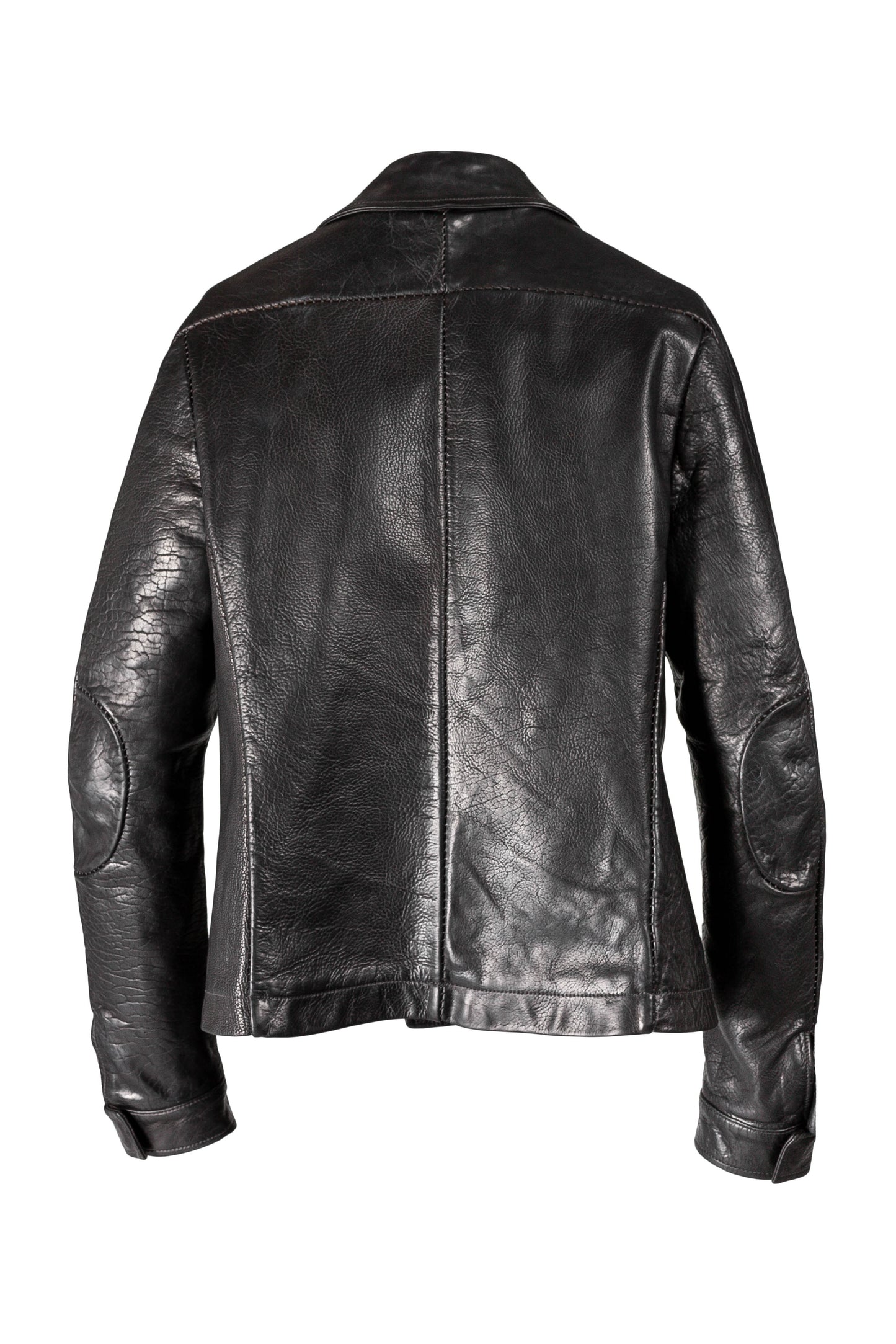 Object Dyed Lined Overlock Leather Jacket