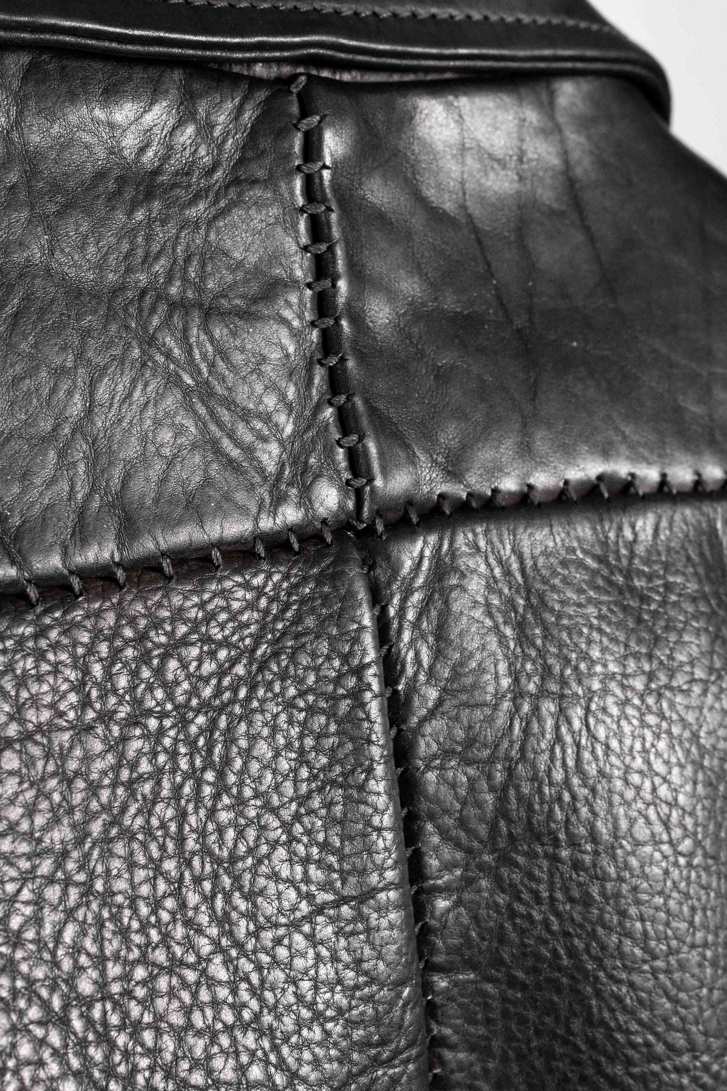 Object Dyed Lined Overlock Leather Jacket