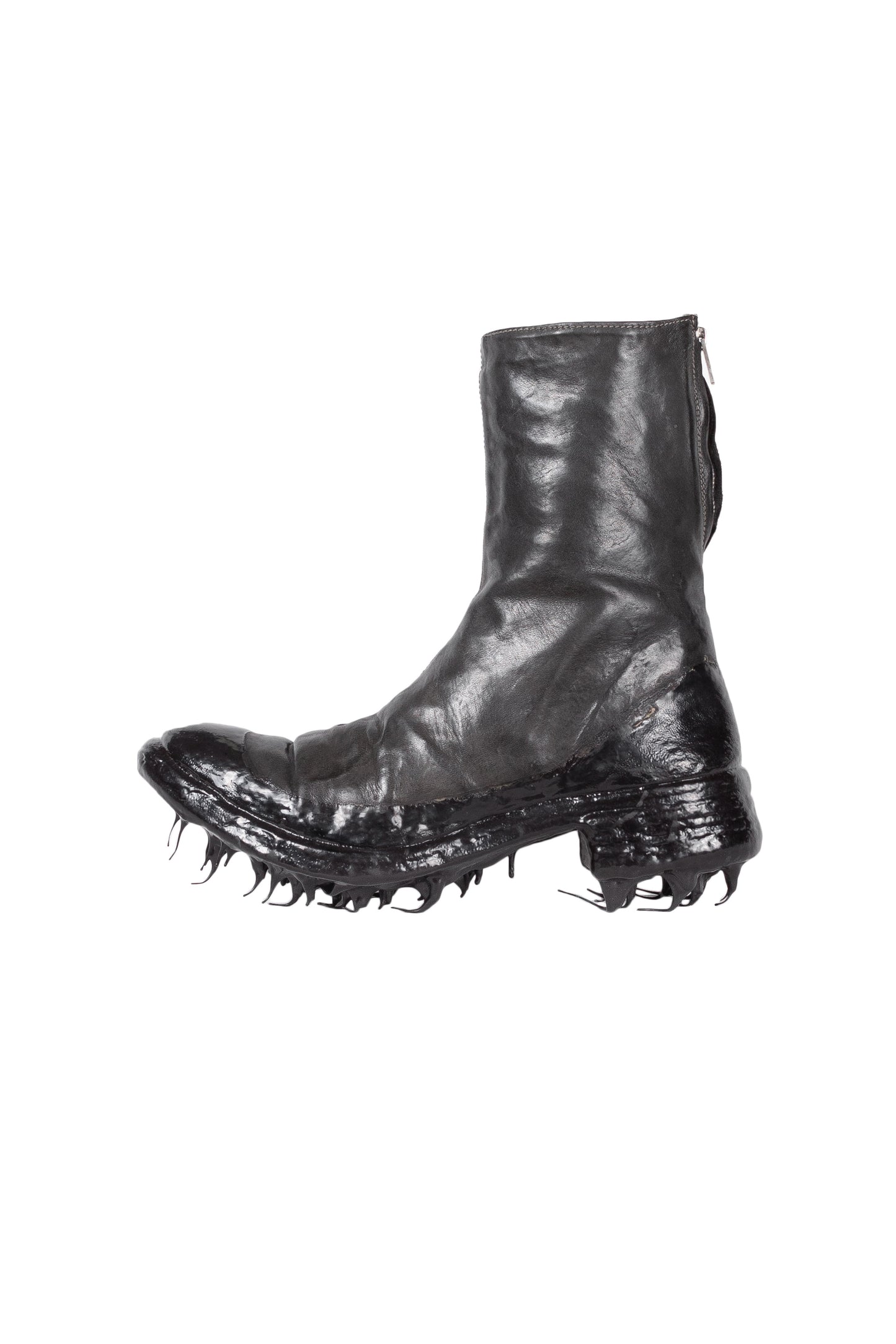 Object Dyed Lined Rubber Drip Diagonal Zip Goodyear Boot
